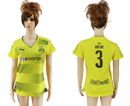 Women's Dortmund #3 Joo Ho Home Soccer Club Jersey